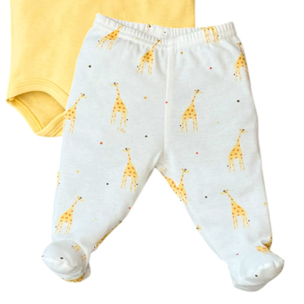 Conjunto Bebê Body Longo e Calça Girafa - Tilly Baby