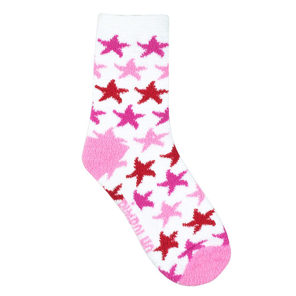 Meia Felpuda Infantil Menina 31-34 Branca Estrelas - Pimpolho