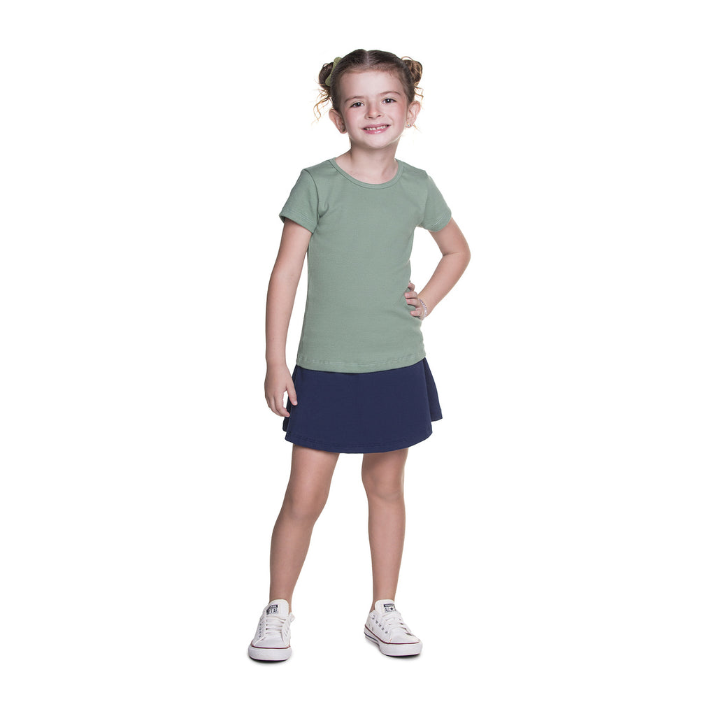 Saia Básica com Short Embutido Cotton - Have Fun