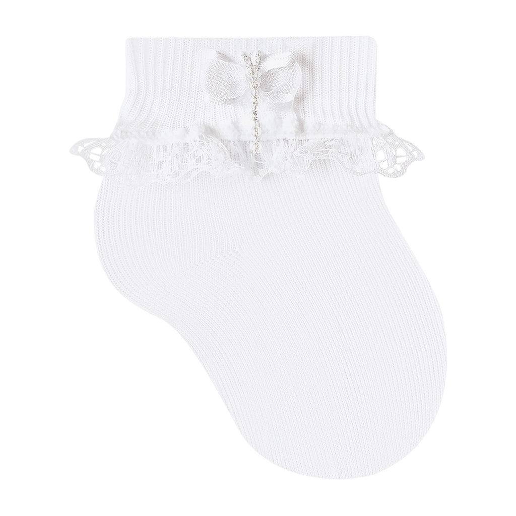 Meia Cano Médio Infantil Festa Sortida Com Aplique - Selene