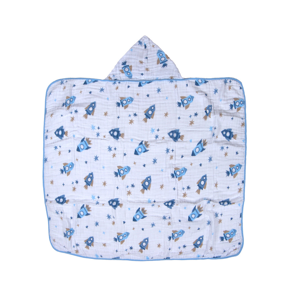 Toalhão de Banho Soft Infantil 1,10 m x 80 cm Foguetes - Baby Joy