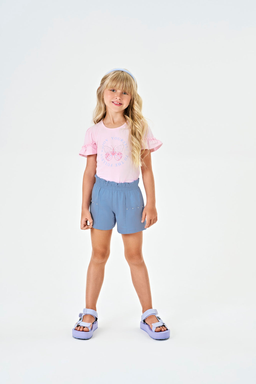 Short Infantil Menina em Moletinho - Kiko e Kika