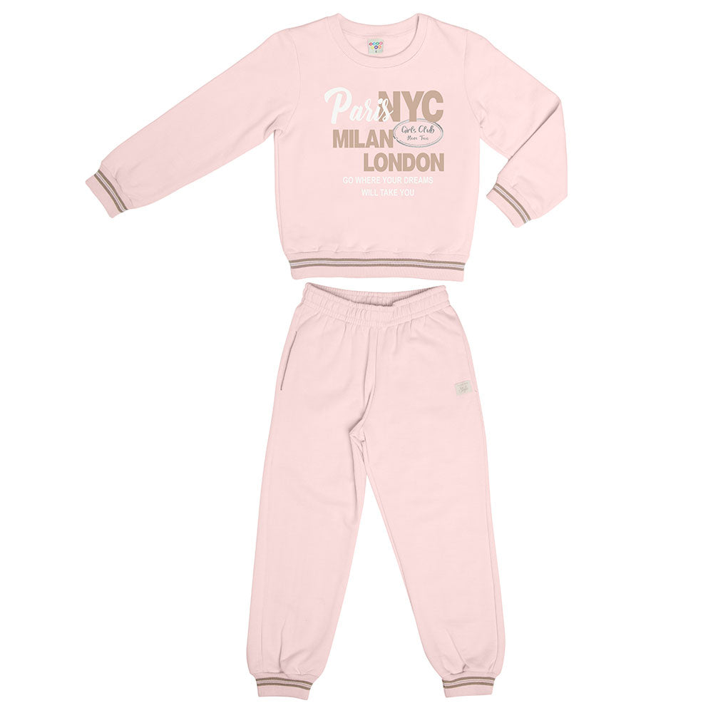 Conjunto Infantil Menina Moletom Peluciado Paris - Have Fun