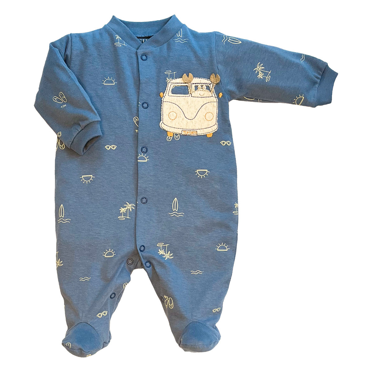 Macacão Bebê Menino Mini Print Tropical - Tilly Baby