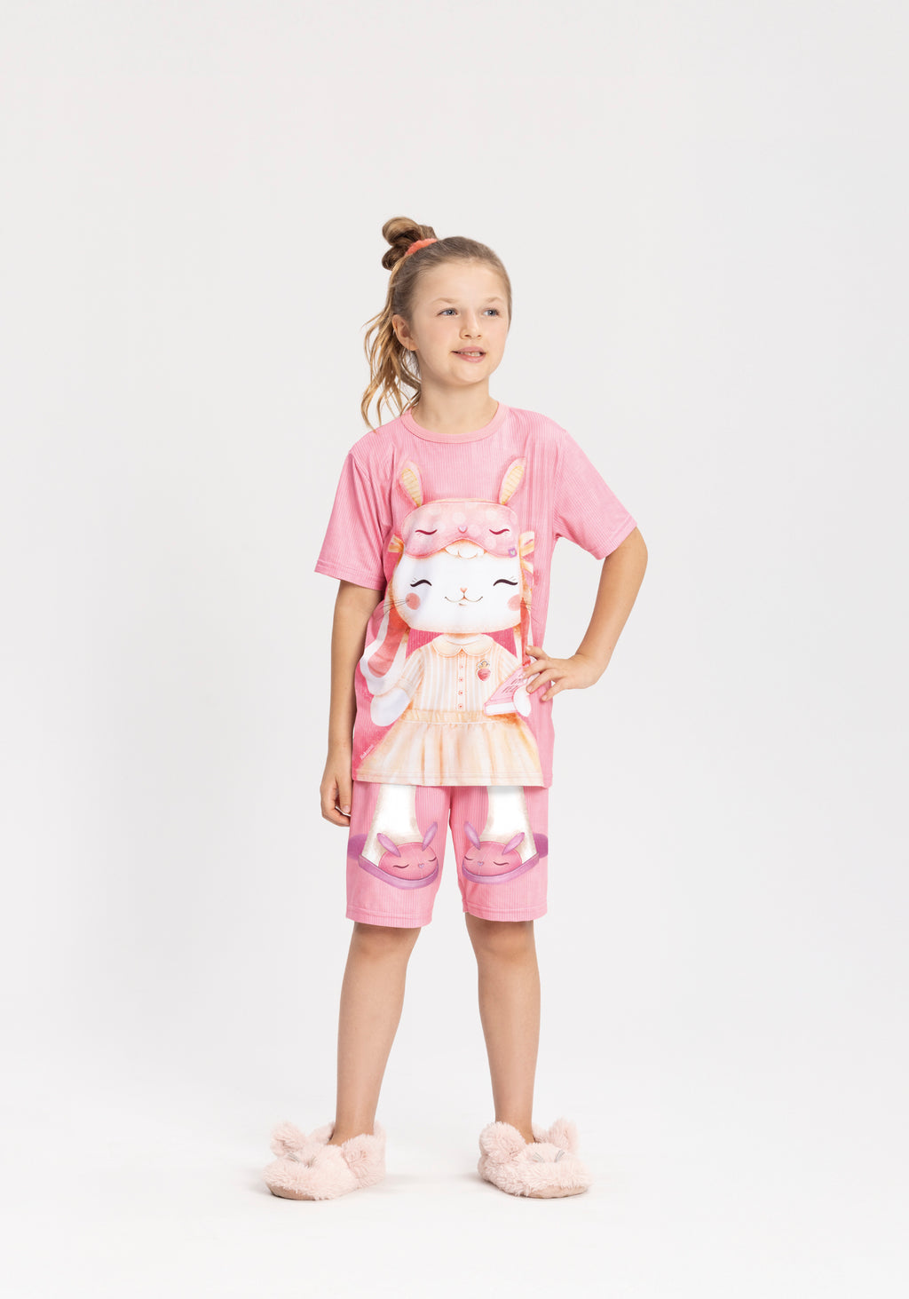 Pijama Infantil Menina Malha Modeli Estampado - Alakazoo