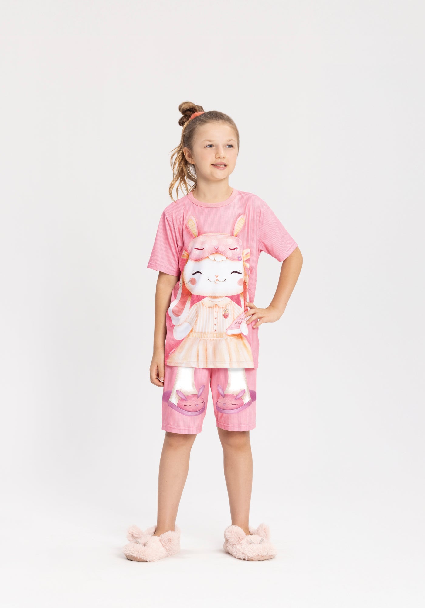 Pijama Infantil Menina Malha Modeli Estampado - Alakazoo