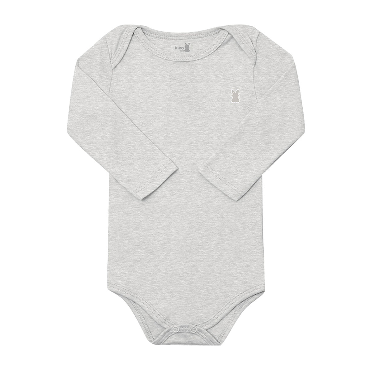 Body Manga Longa Bebê Unissex Em Suedine - Kiko Baby