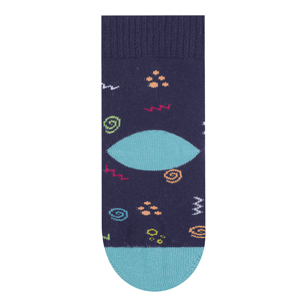 Meia Atoalhada Bebê Menino Monstrinho - Selene