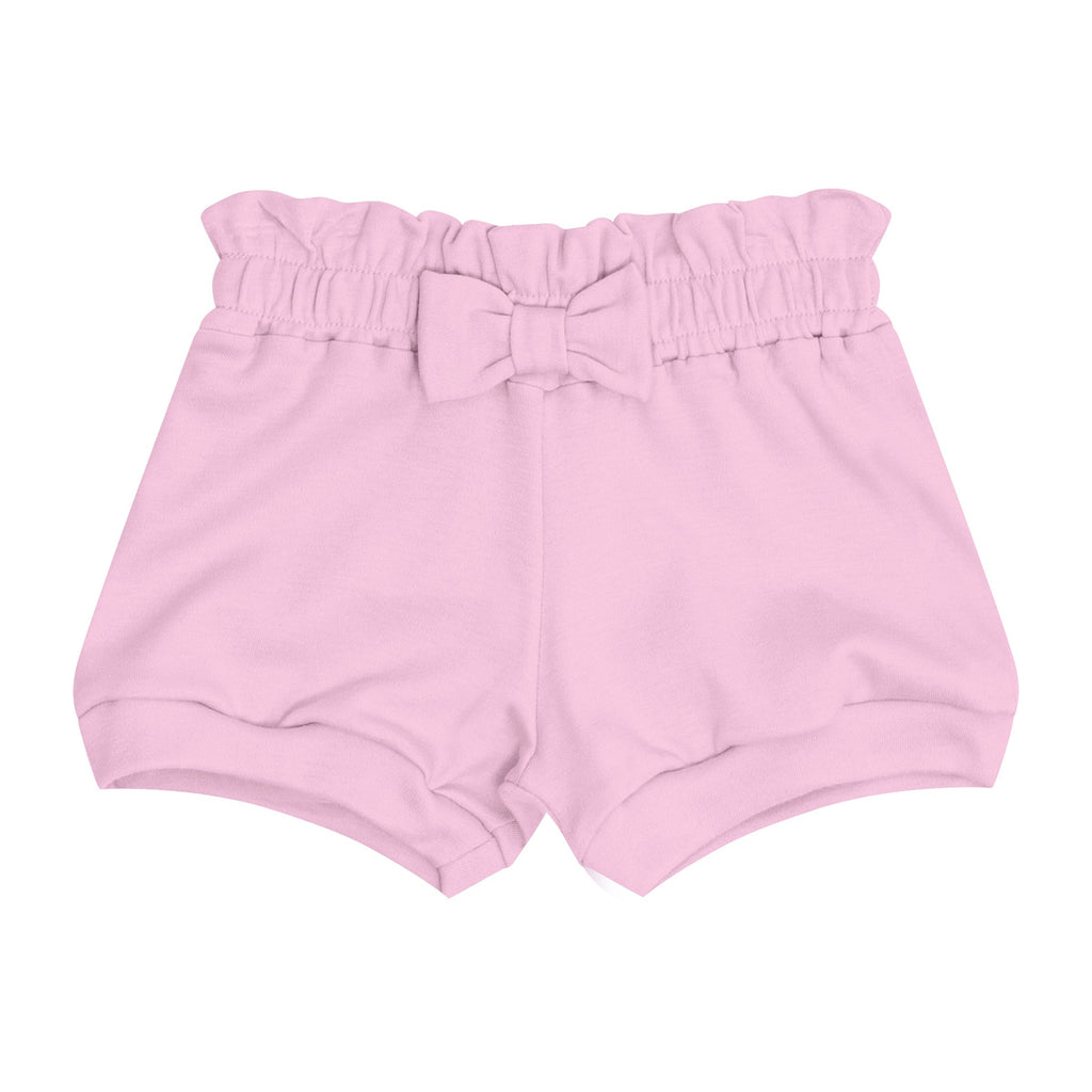 Short Bebê Menina em Suedine Laço - Kiko Baby