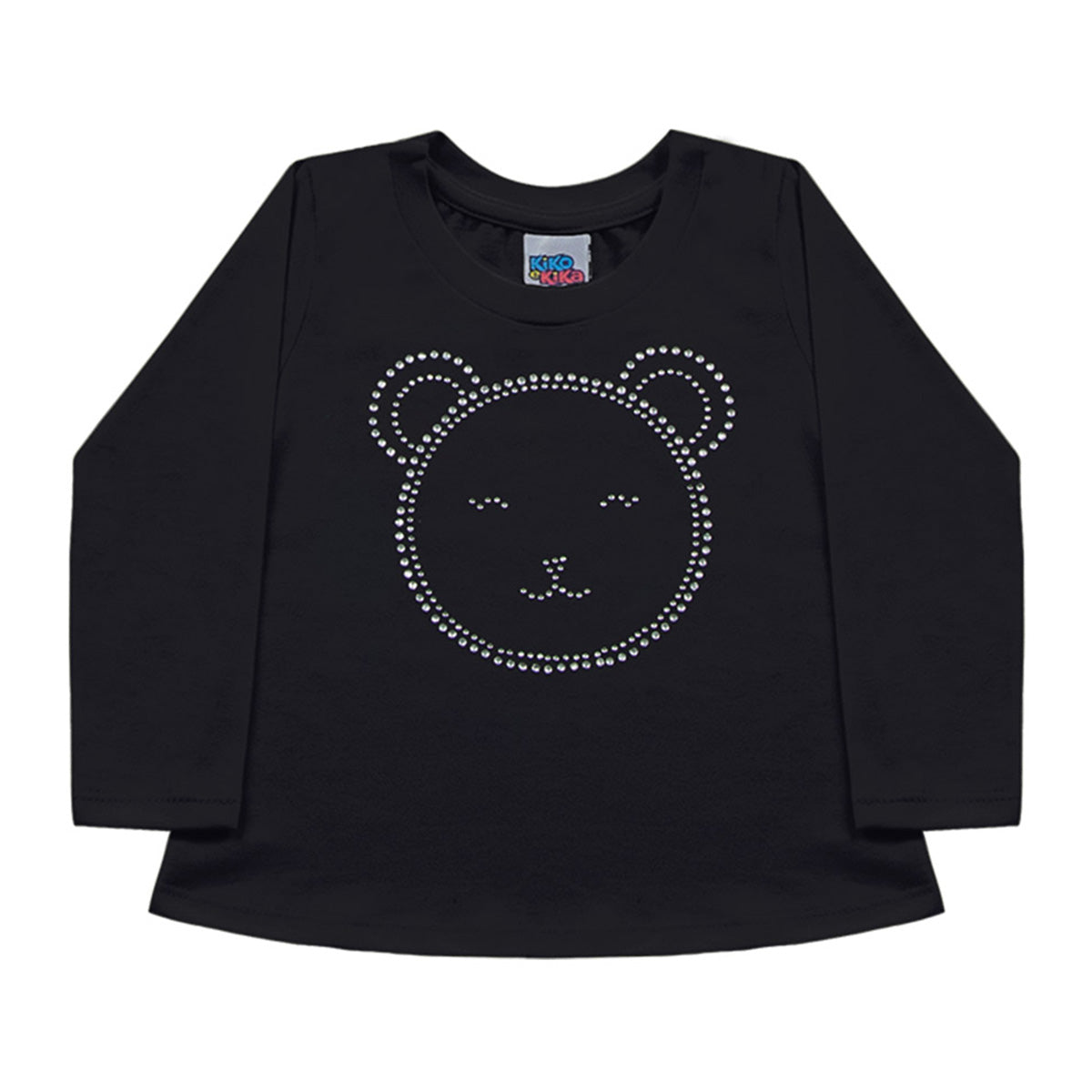 Blusa Manga Longa Infantil Menina Urso - Kiko e kika