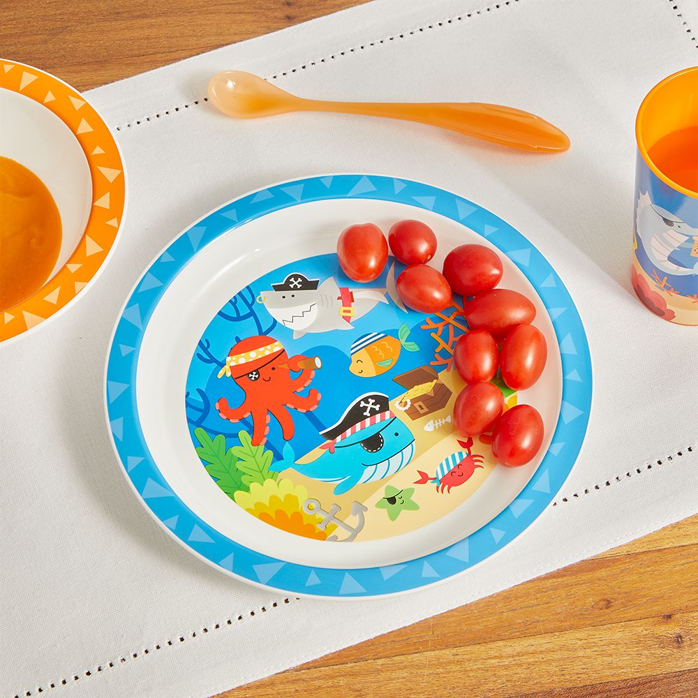 Prato Bebê Infantil Raso Aventuras Pirata - Buba