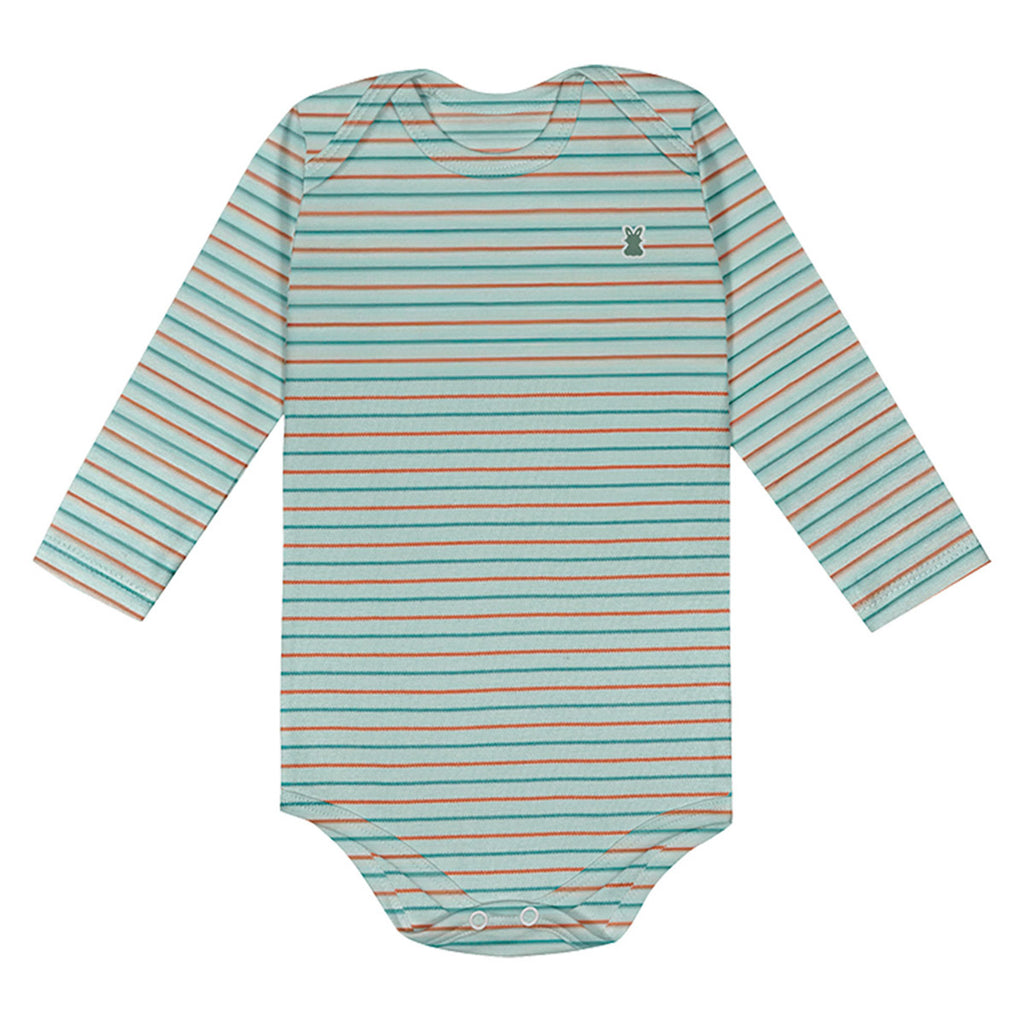 Body Manga Longa Bebê Menino Listrado - Kiko Baby