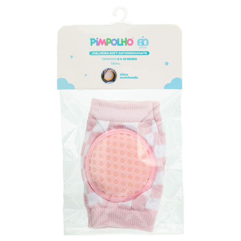 Joelheira Soft Bebê Menina Antiderrapante Xadrez - Pimpolho