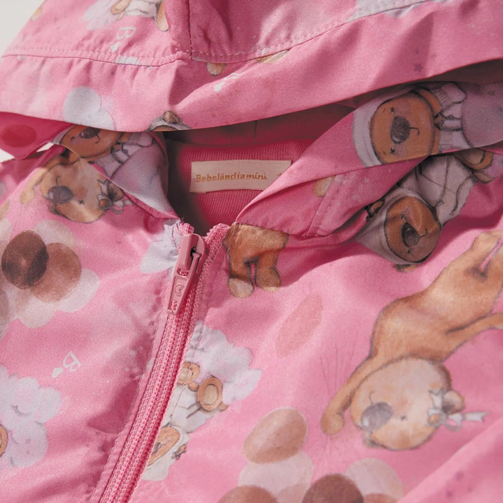 Jaqueta Corta Vento Nylon Infantil Menina Ursos - Bebelândia