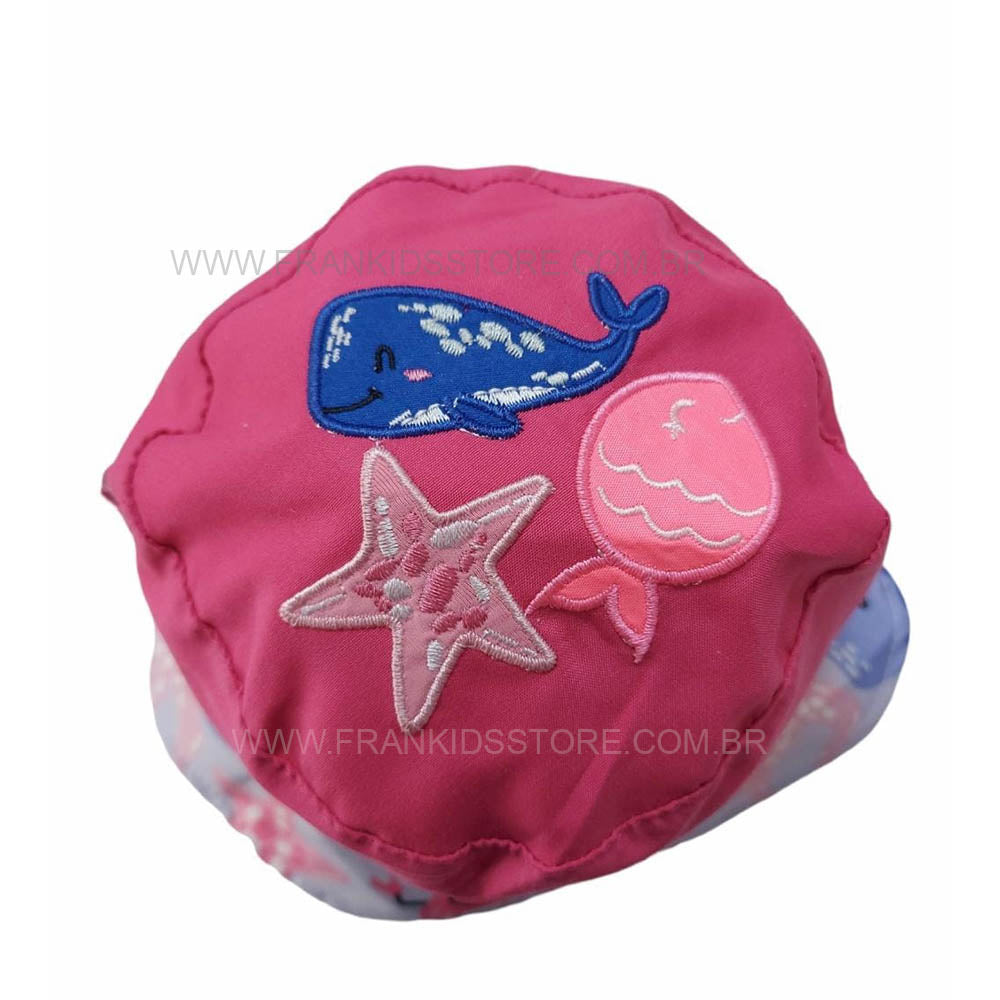 Chapéu Menina Com Proteção UV 50+ Lilás Fundo do Mar - Everly