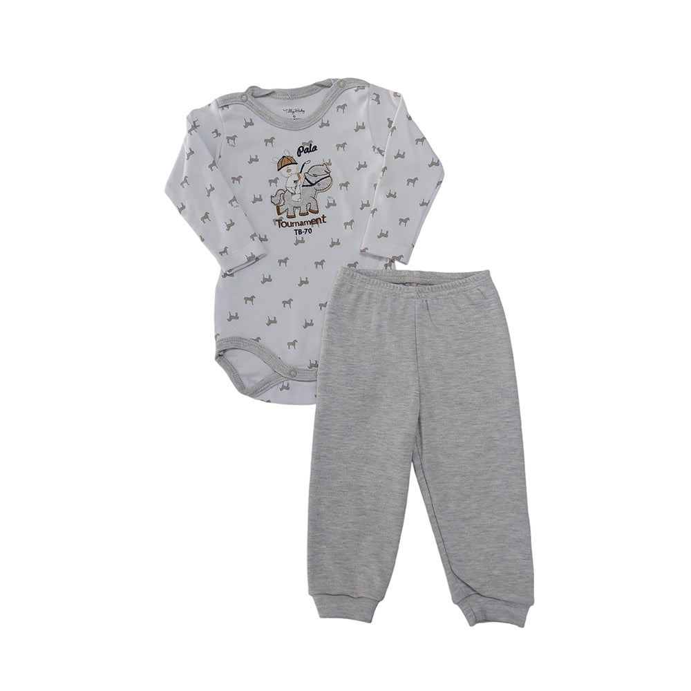 Conjunto Body e Calça de Suedine Polo - Tilly Baby