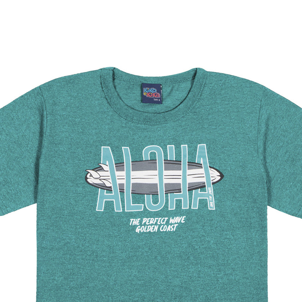 Camiseta Infantil Menino Surf Aloha - Kiko e Kika