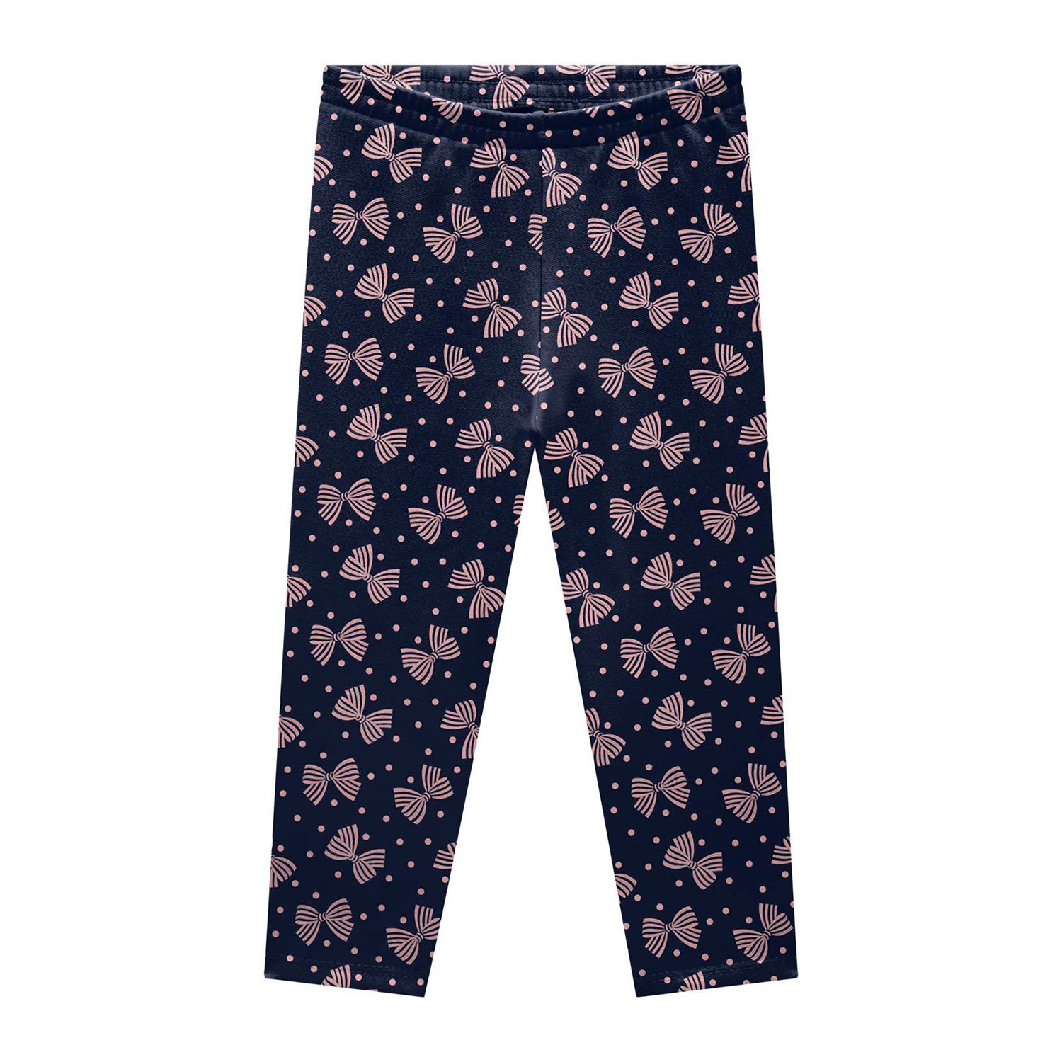 Calça Legging Infantil em Molicotton Peluciado Laços - Kyly
