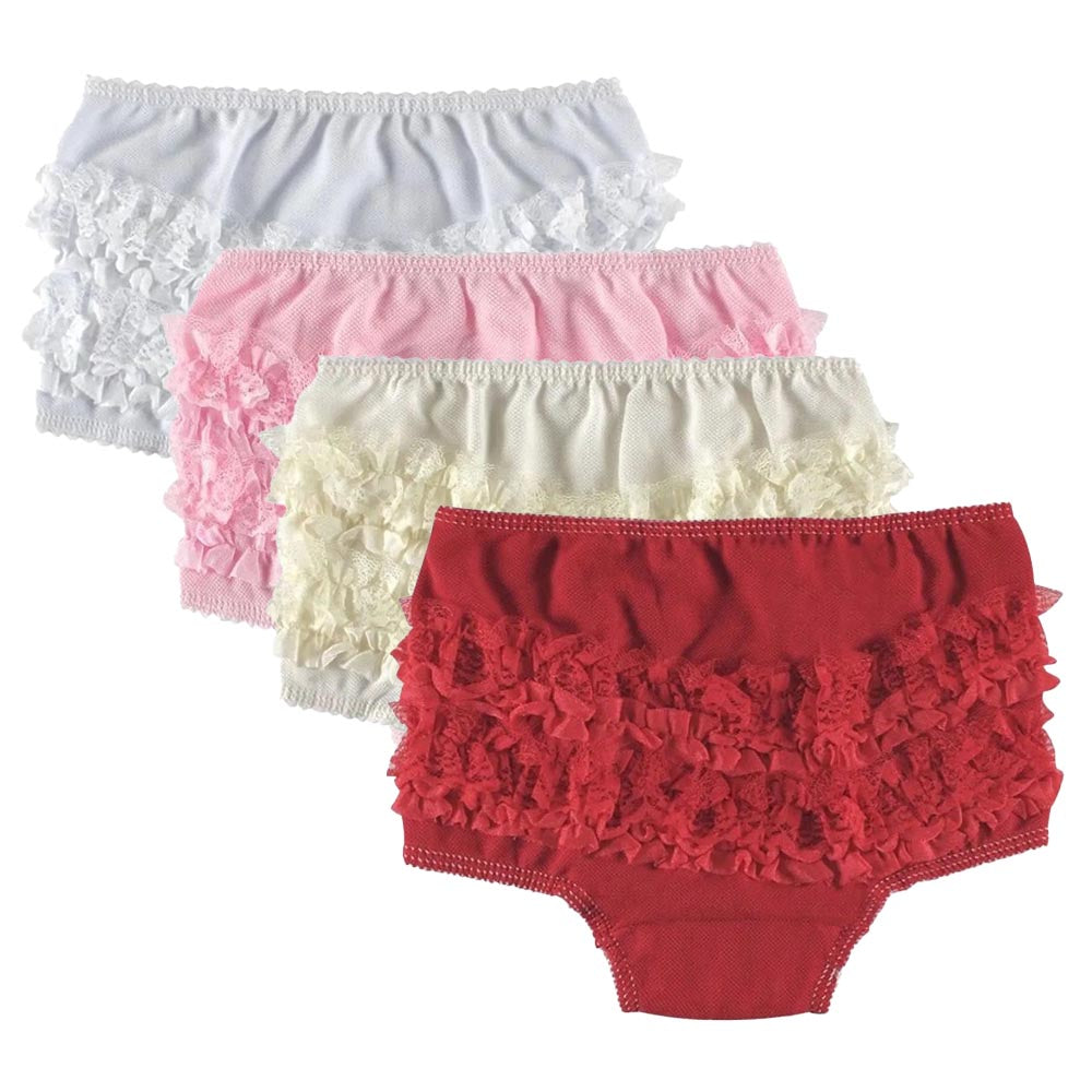 Calcinha Bebê Piquê Rendada - Everly