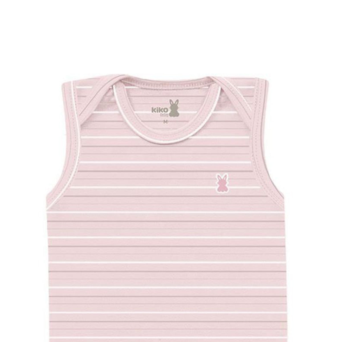 Body Regata Bebê Menina Listrado - Kiko Baby