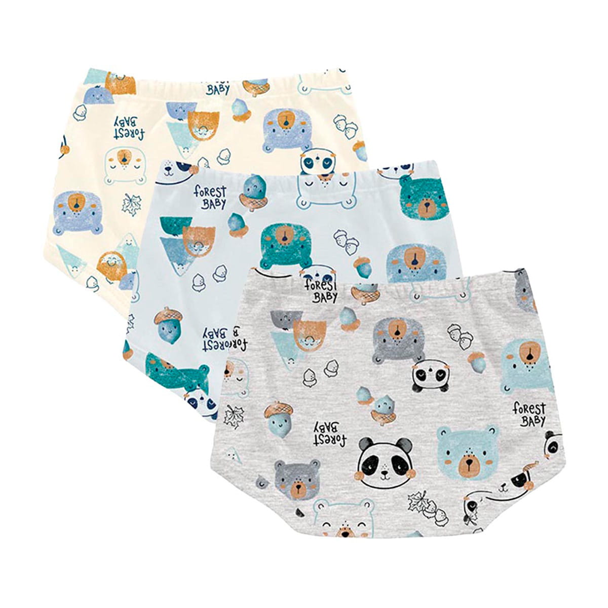 Short Cobre Fralda Menino em Suedine Bichinhos - Kiko Baby