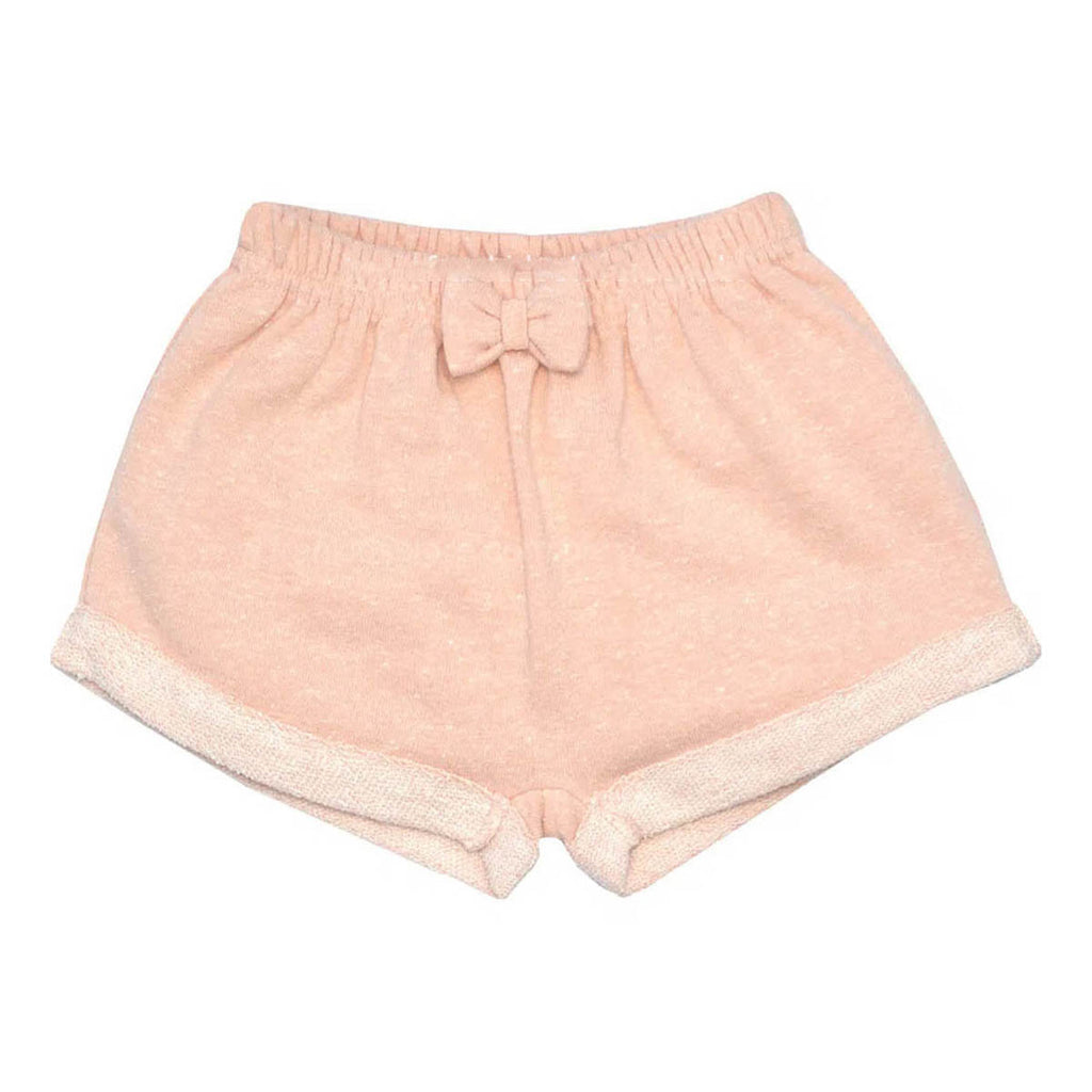 Short Menina Moletinho Laço Rosa - Tilly Baby