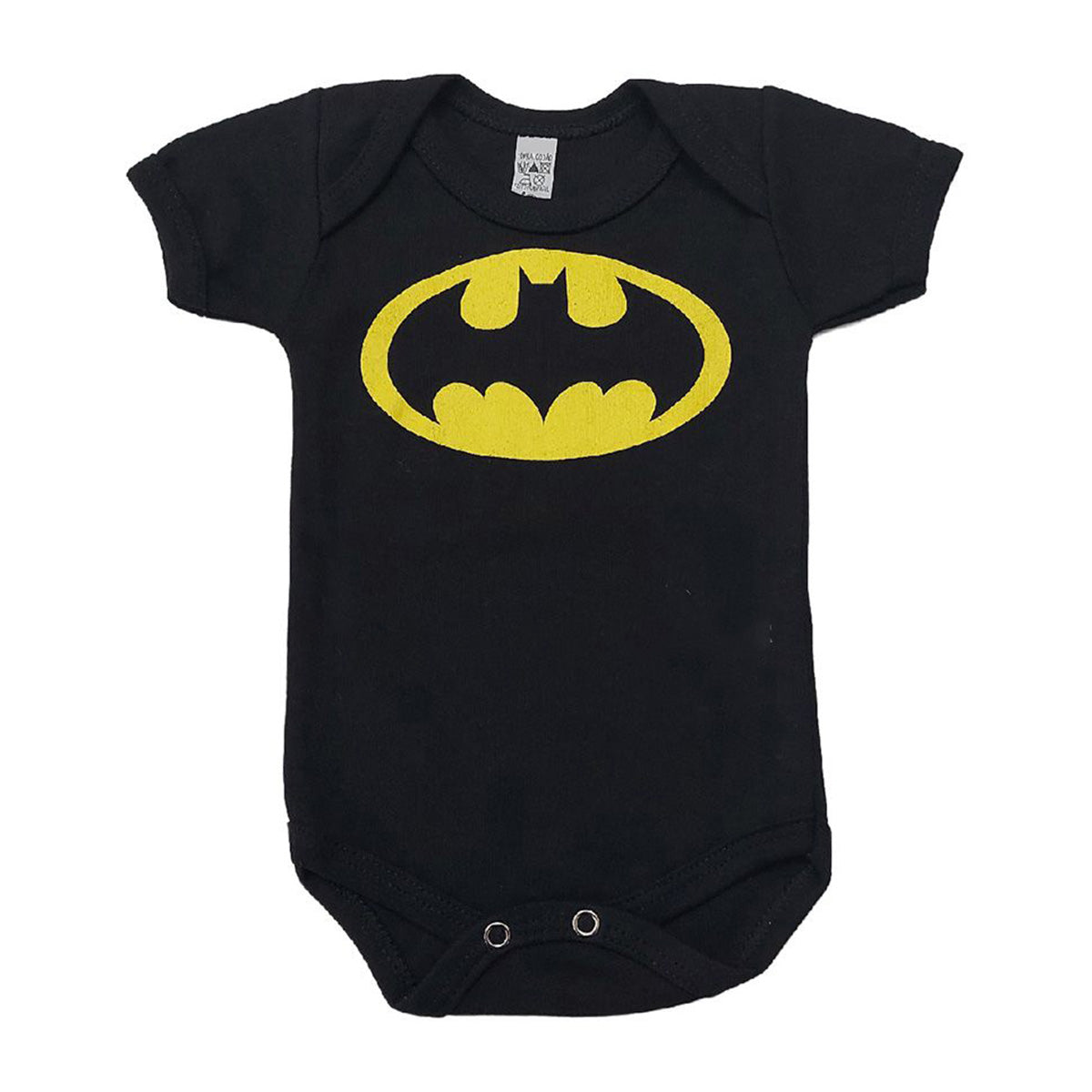 Body Manga Curta Bebê Menino Batman