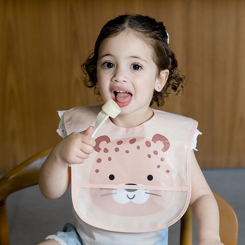 Babador Bebê Impermeável Para Alimentação Oncinha - Buba