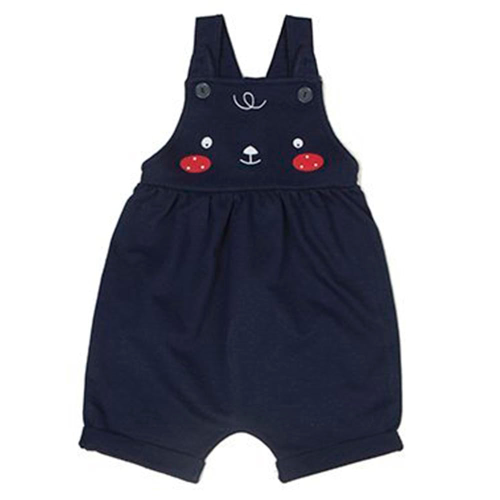 Jardineira Bebê Menina Moletinho Marinho - Have Fun