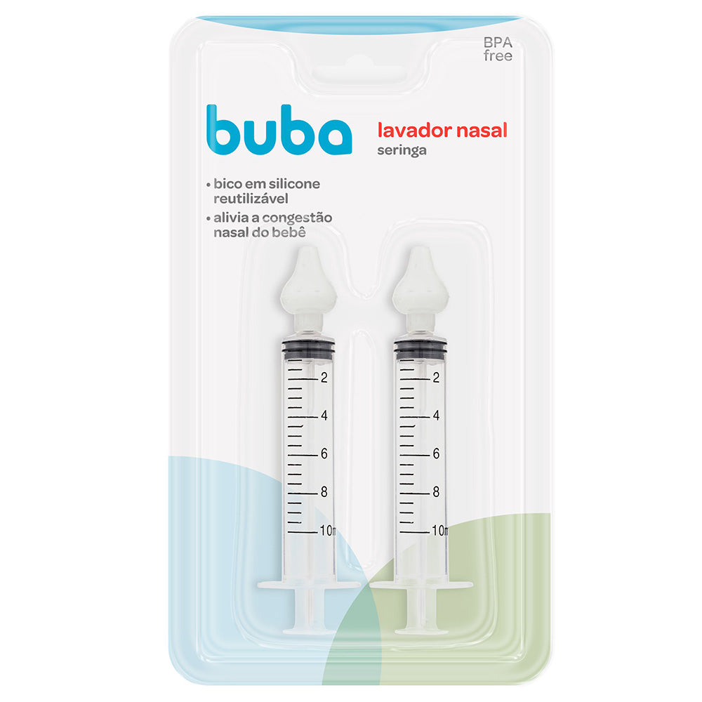 Seringa Para Lavagem Nasal Com Ponta Em Silicone 2 Un - Buba