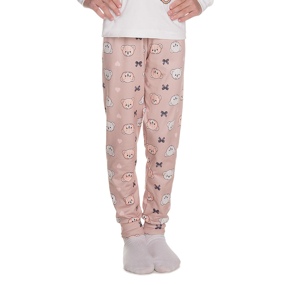 Pijama Infantil Menina Malha Térmica Ursinha - Have Fun