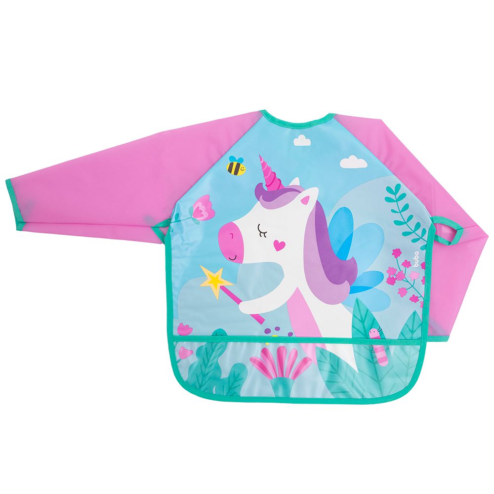 Babador Com Manga Impermeável Para Alimentação Menina - Buba