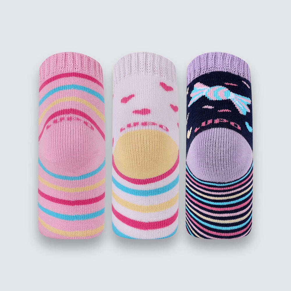 Kit 3 Pares Meia Cano Médio Bebê Menina Coelhinha - Lupo