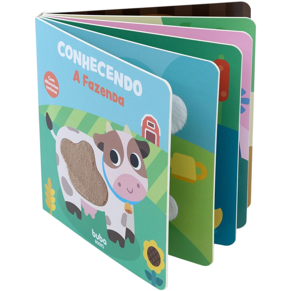 Livro Sensorial Com Textura  Conhecendo a Fazenda - Buba