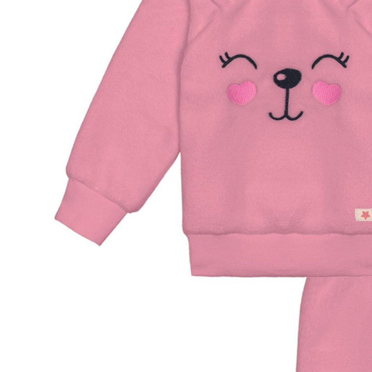 Conjunto Bebê Infantil Menina em Pelo Fleece Urso - Abrange