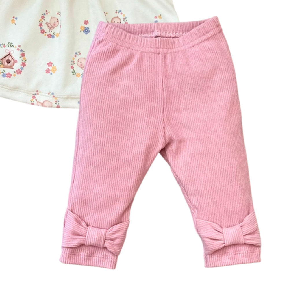 Conjunto Menina Casaco e Calça Plush Passarinhas - Tilly Baby