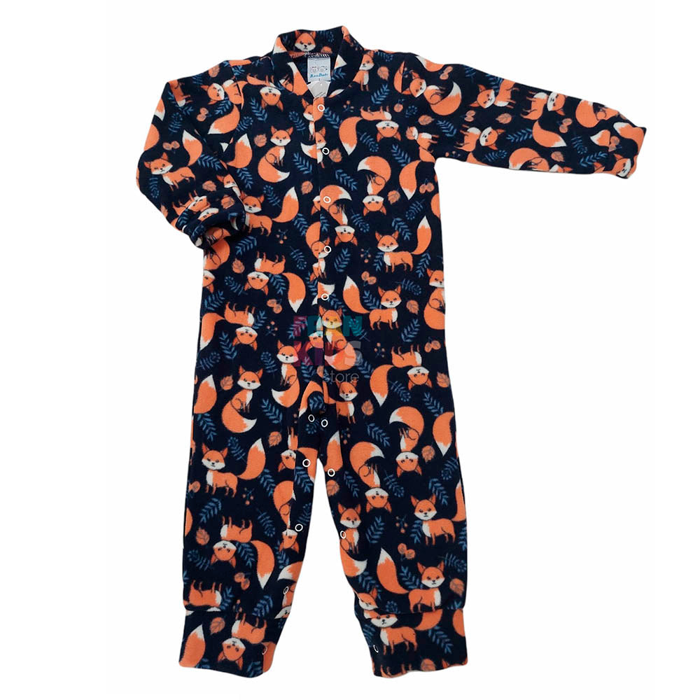 Macacão Soft Menino Marinho Raposa - Rosebud