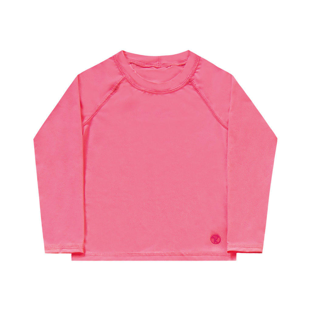 Camiseta Infantil C/ Proteção UV 50+ Fluor Menina - Kiko e Kika