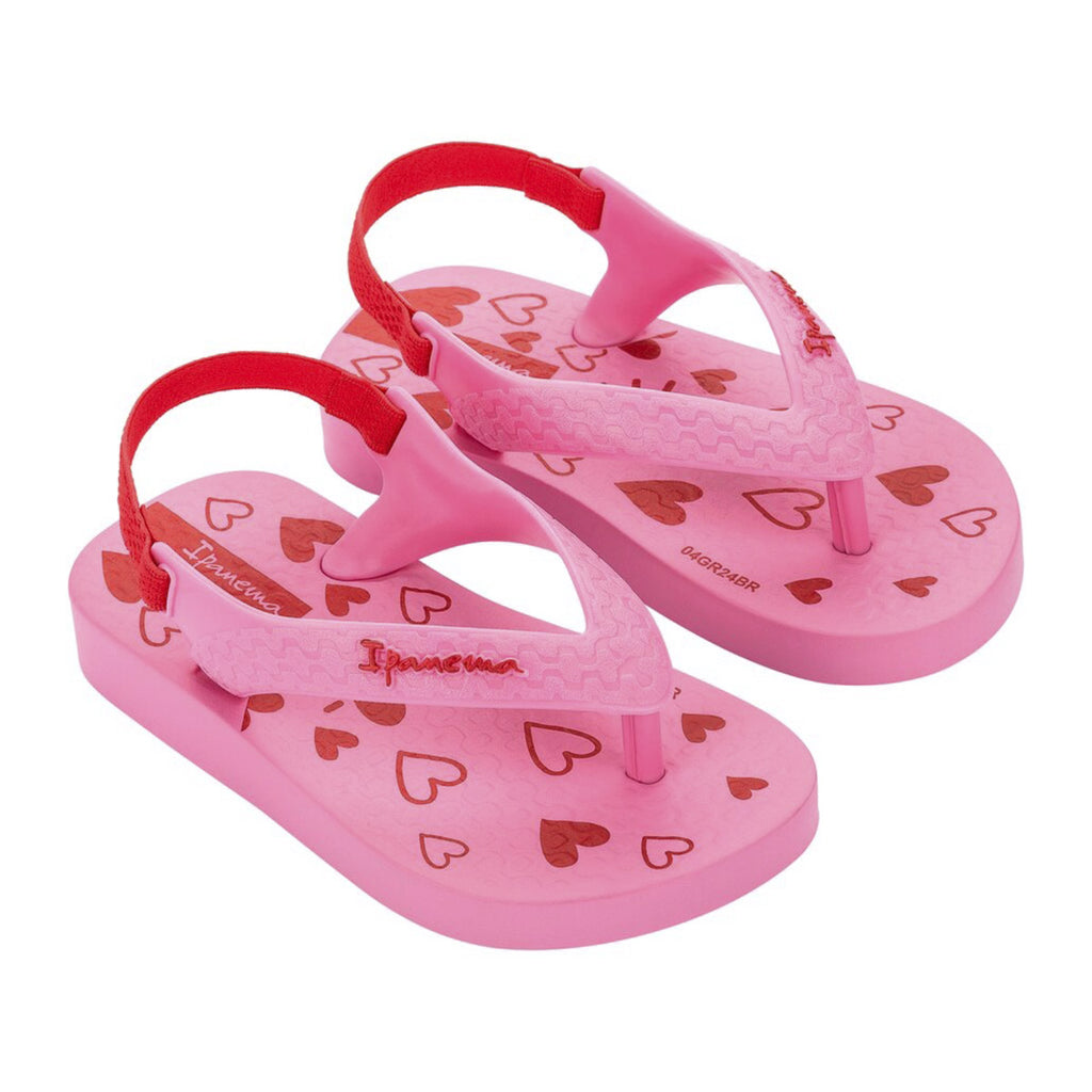 Chinelo de Dedo de Bebê Menina Classic Corações - Ipanema