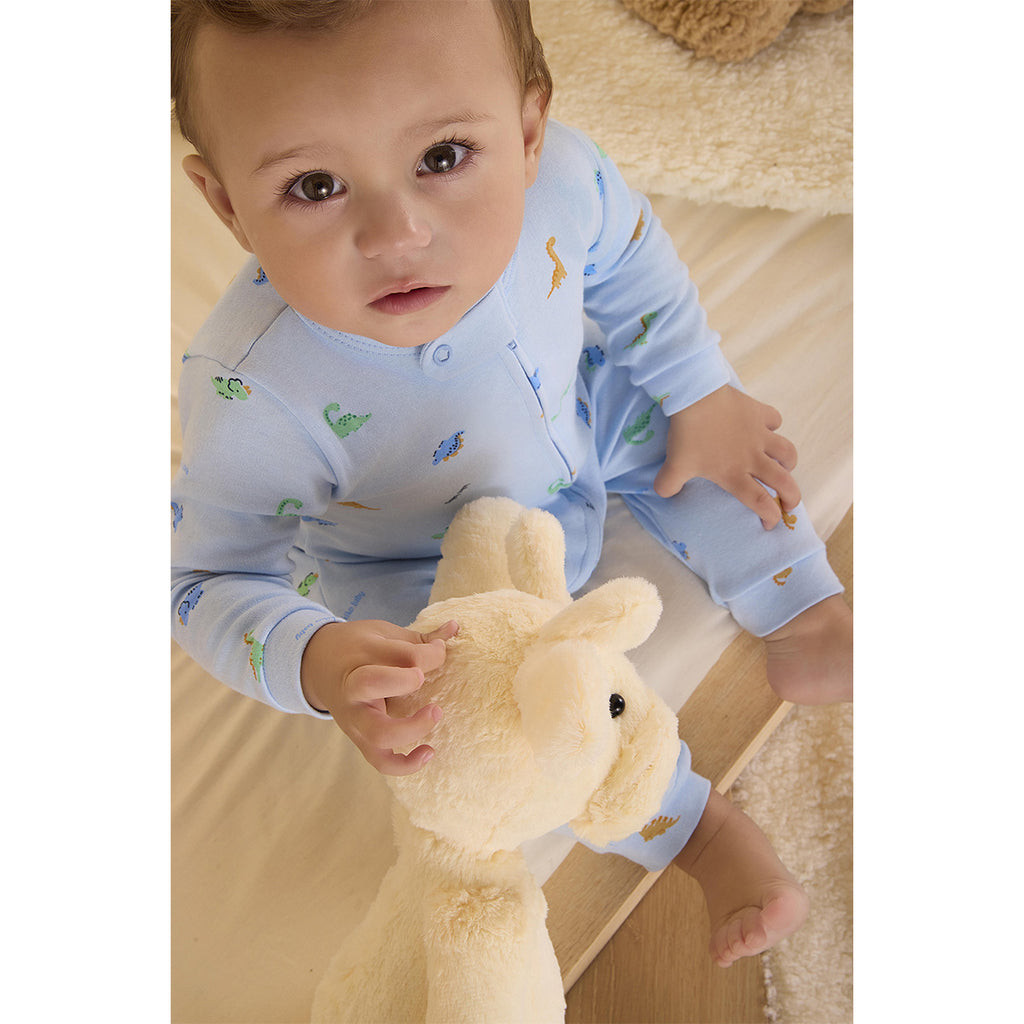 Macacão Bebê Menino em Suedine C/ Zíper Dinos - Kiko Baby