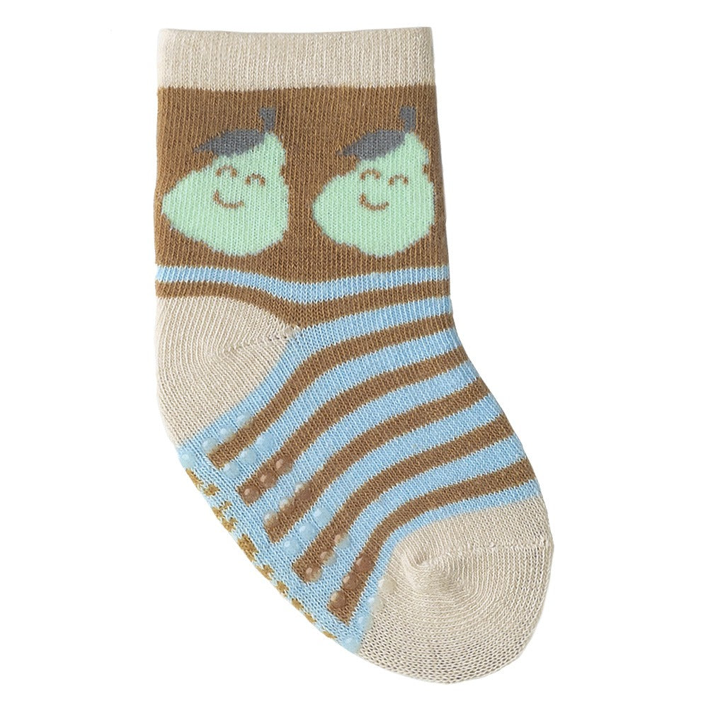 Kit 3 Pares Meia Antiderrapante Menino 16-20 Pera - Pimpolho