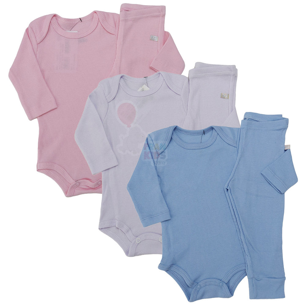 Conjunto Pijama Canelado Bebê Body e Calça - Have Fun