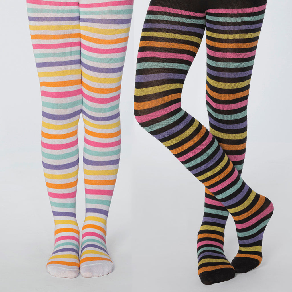 Meia-Calça Lobinha Infantil Algodão e Elastano Listras - Lupo