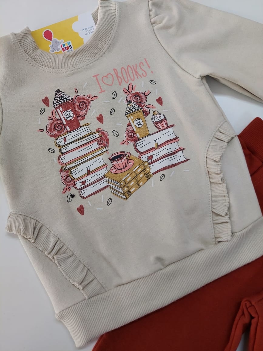 Conjunto Bebê Menina em Moletom Peluciado - Have Fun