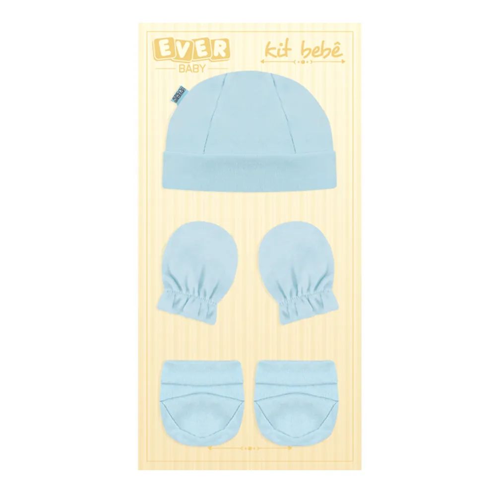 Kit Touca, Luva e Sapatinho RN 3 Peças em Suedine - Everly