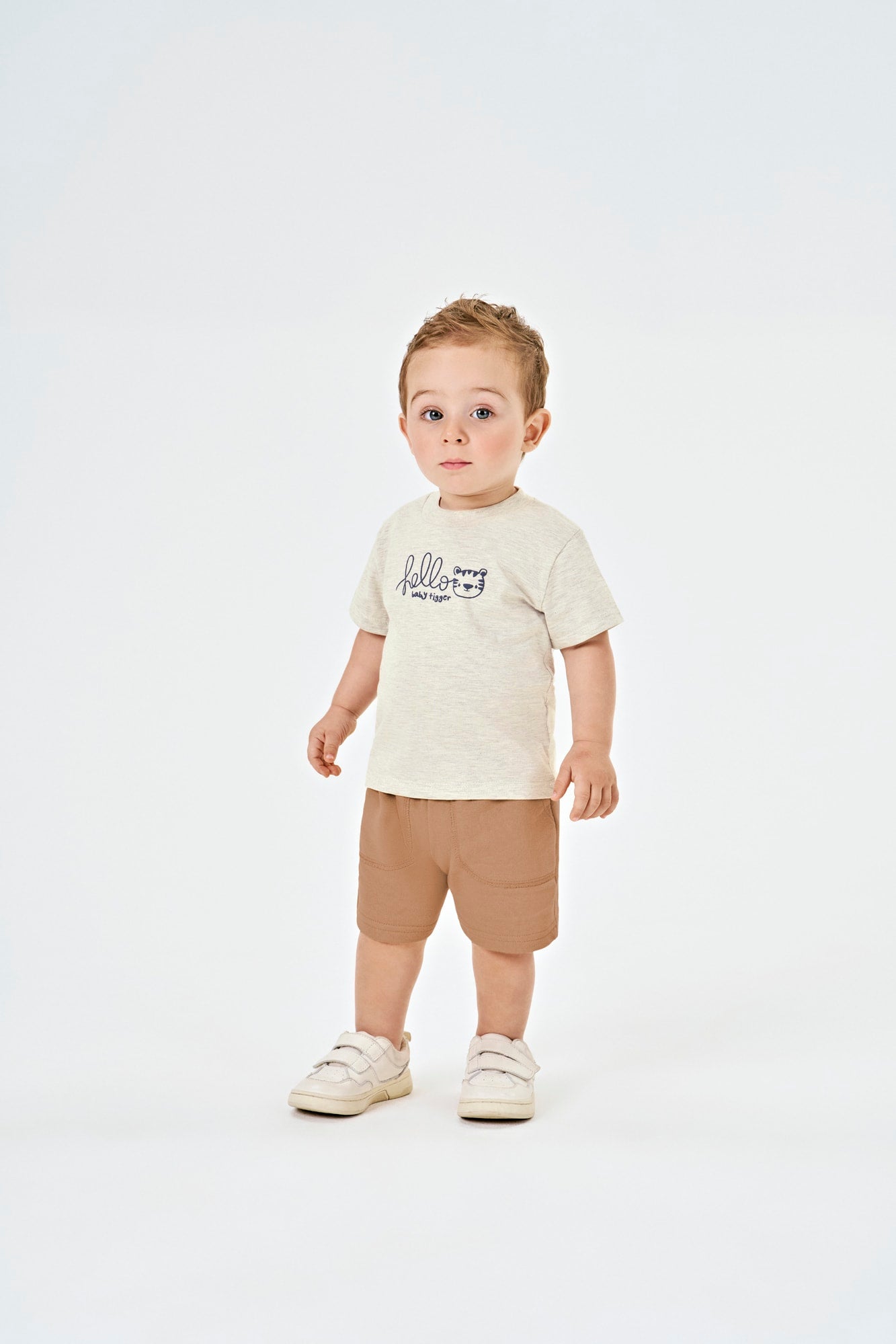 Camiseta Manga Curta Bebê Menino Hello Tigger - Kiko e Kika