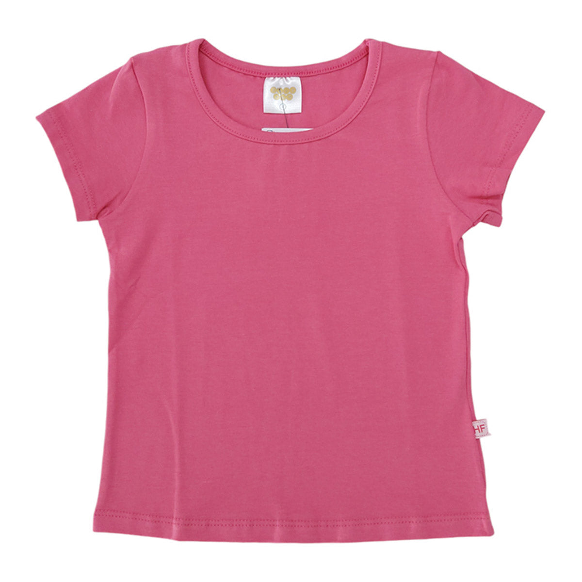 Blusa Infantil Menina Manga Curta Lisa Cotton Pink - Have Fun