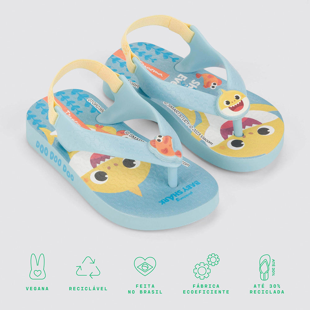 Chinelo de Dedo Menino Baby Shark Friends Azul - Ipanema