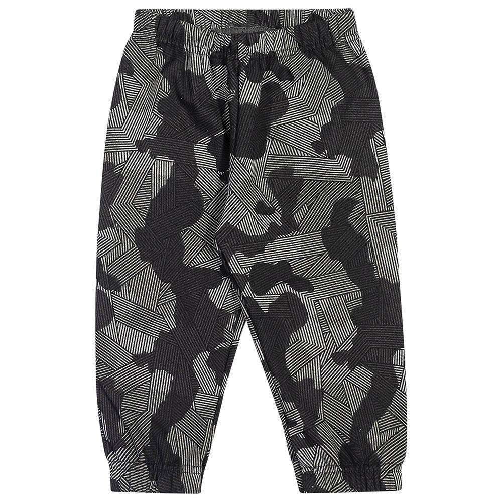 Calça Infantil Estampada Moletom Peluciado Preto - Elian
