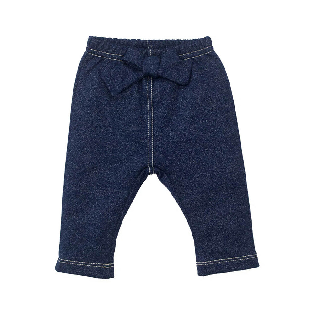 Calça Menina Moletinho Jeans Marinho - Tilly Baby